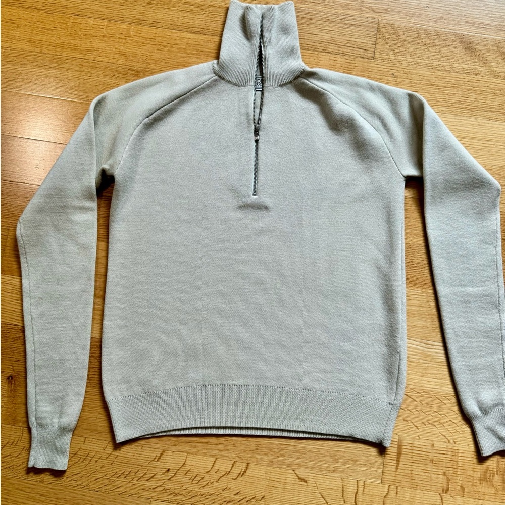 Totême merino wool zip knit sweater